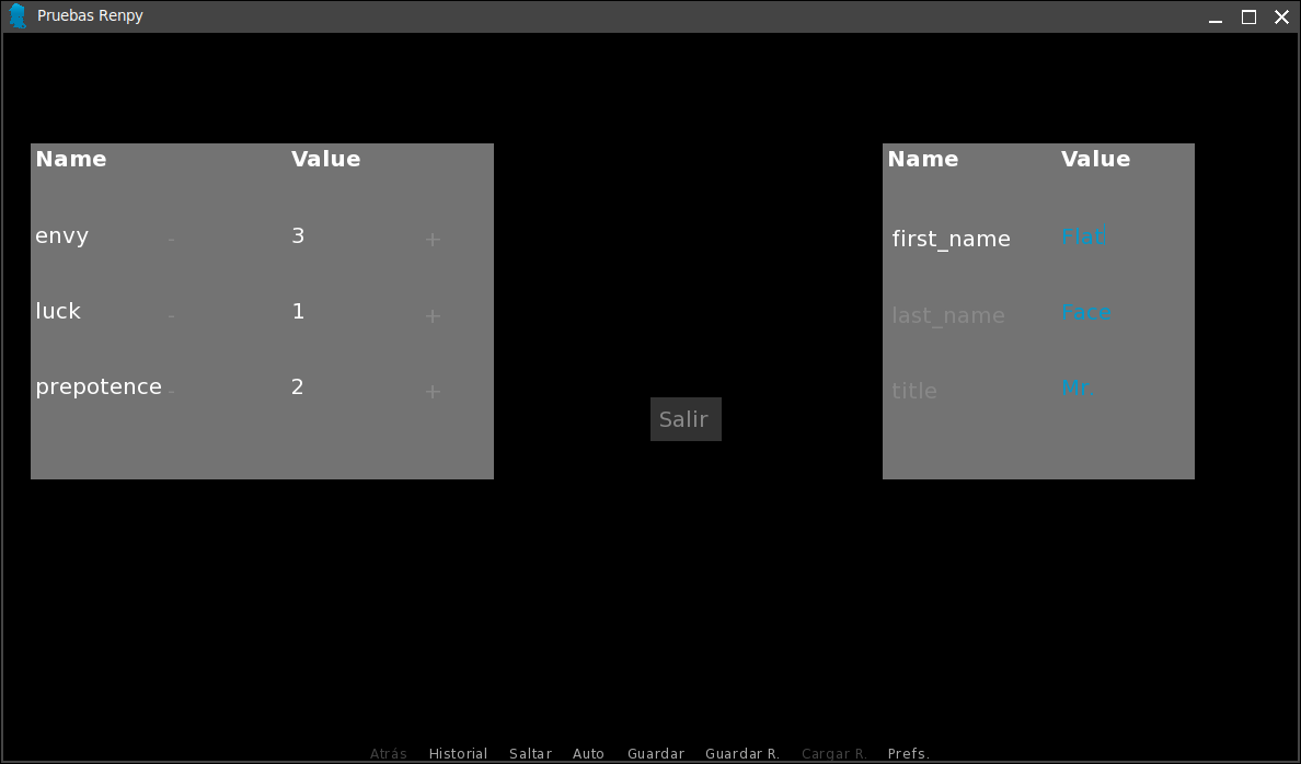 Cajas de input usando screens en Renpy
