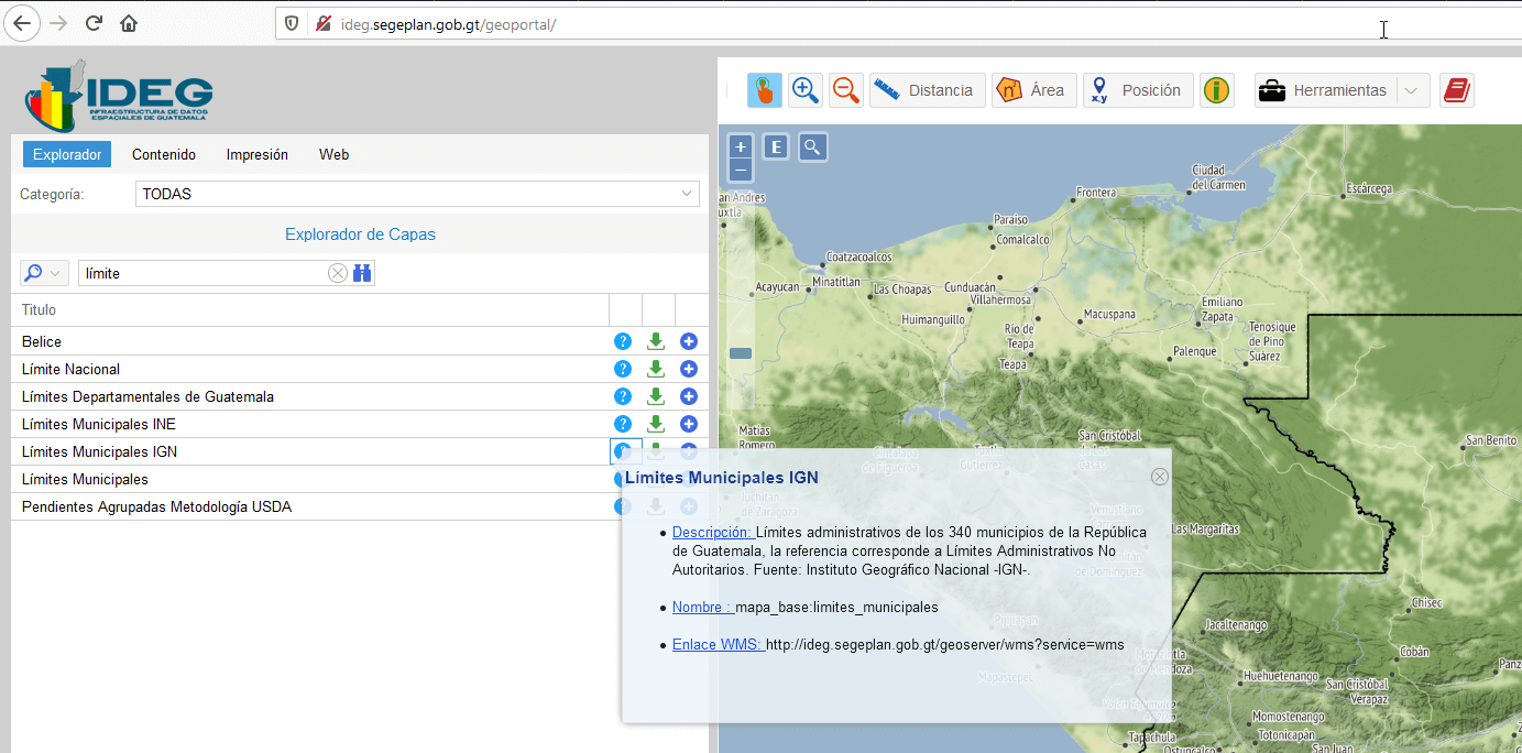 Este es el mapa más actualizado a nivel municipal de Guatemala que pude encontrar