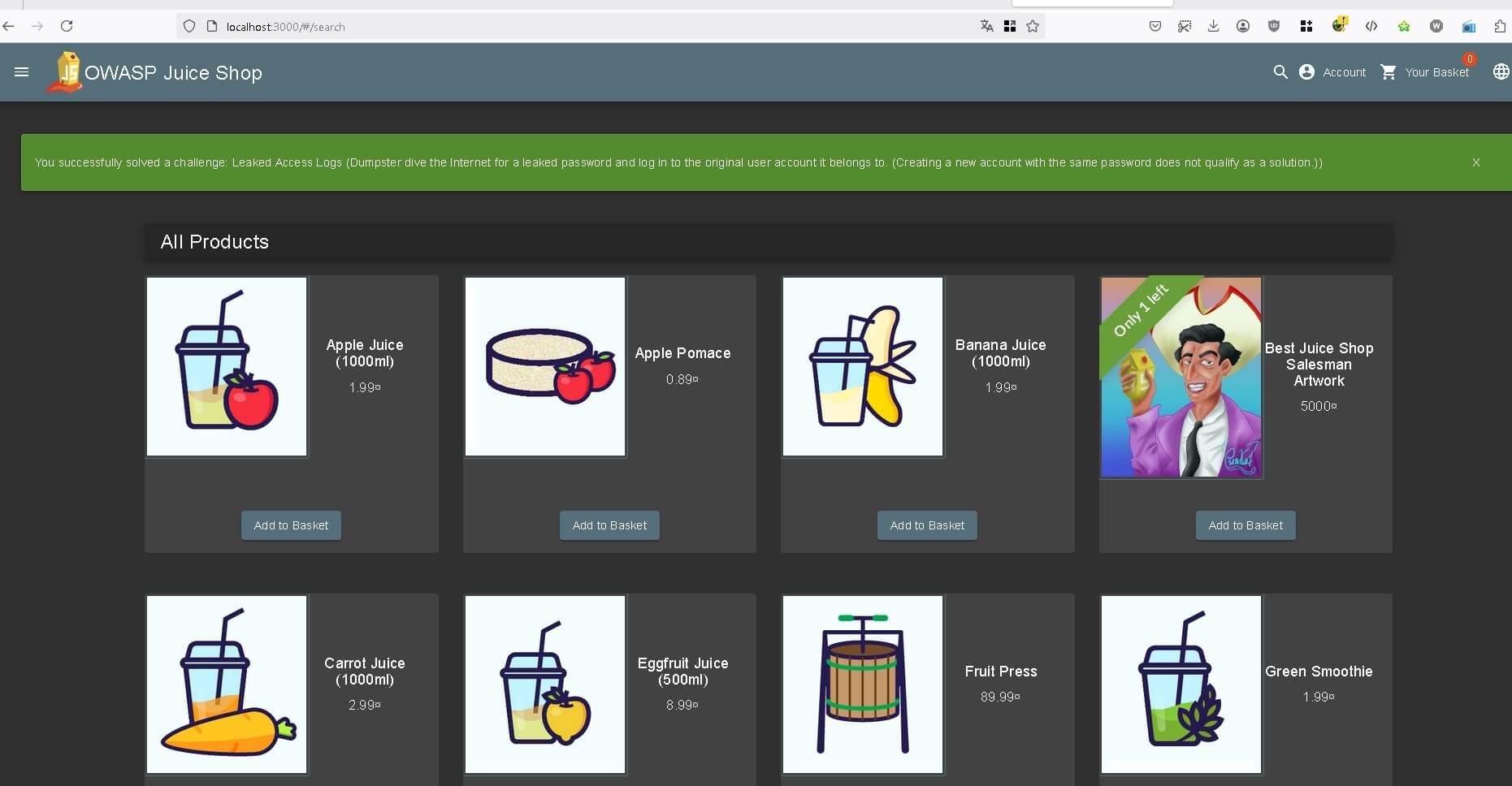 Login exitoso con credenciales filtradas